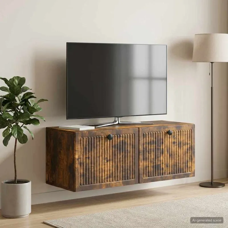 Sieninė TV spintelė Dūminio ąžuolo 78,5 x 31 x 30 cm