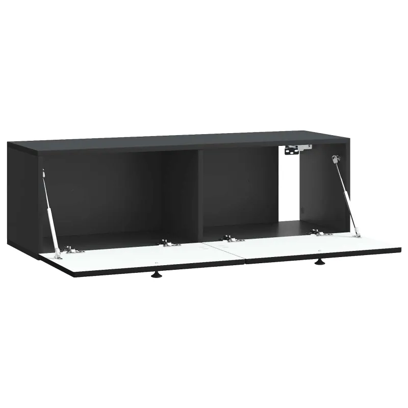 Sieninė TV spintelė Juoda 98 x 31 x 30 cm Apdirbta mediena