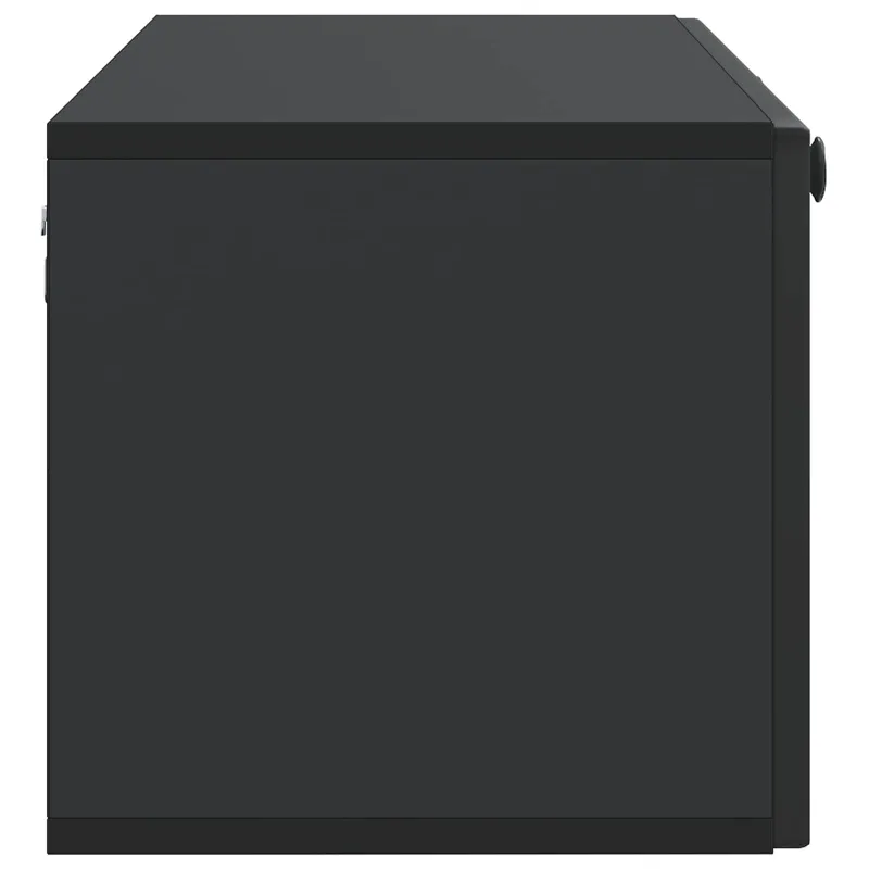Sieninė TV spintelė Juoda 98 x 31 x 30 cm Apdirbta mediena