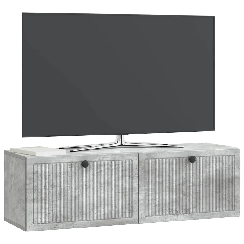 Sieninė TV spintelė Betono pilka 98 x 31 x 30 cm