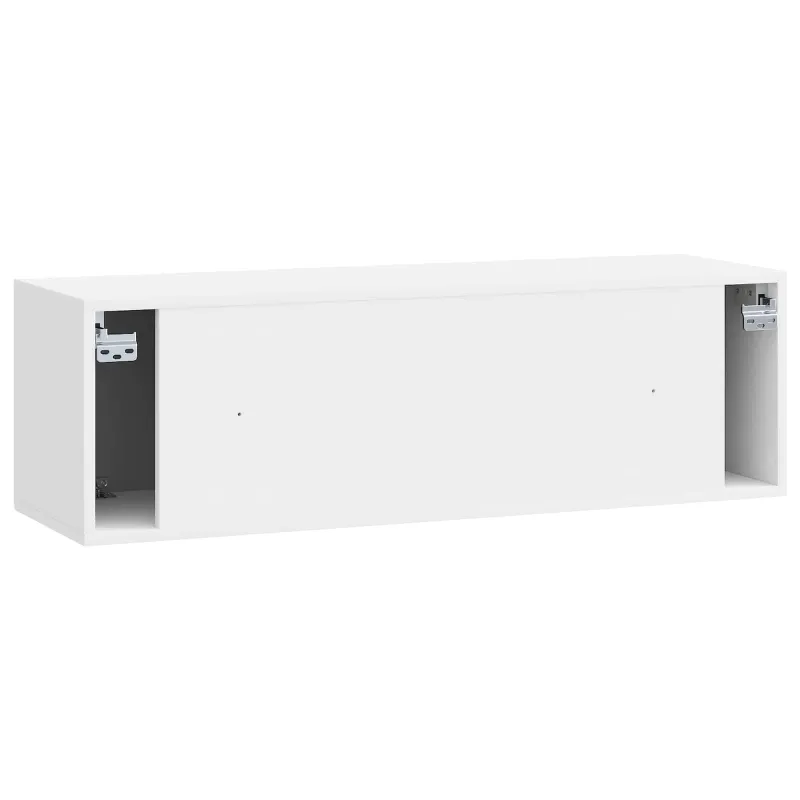 Sieninė TV spintelė Itin blizgi balta 98 x 31 x 30 cm