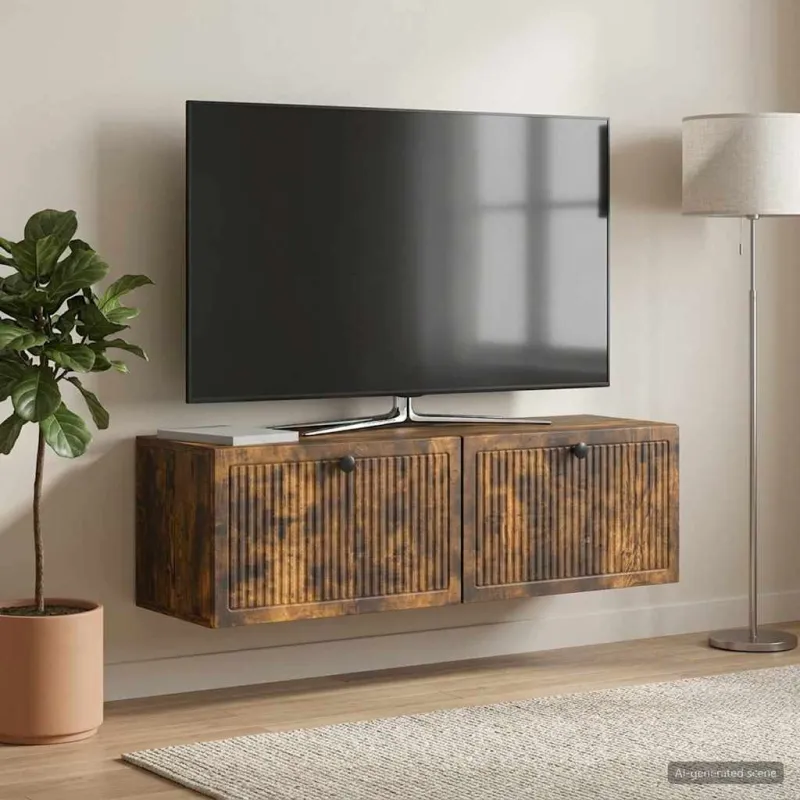 Sieninė TV spintelė Dūminio ąžuolo 98 x 31 x 30 cm