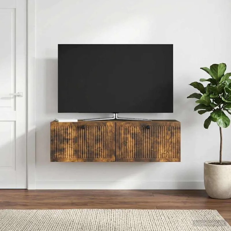 Sieninė TV spintelė Dūminio ąžuolo 98 x 31 x 30 cm
