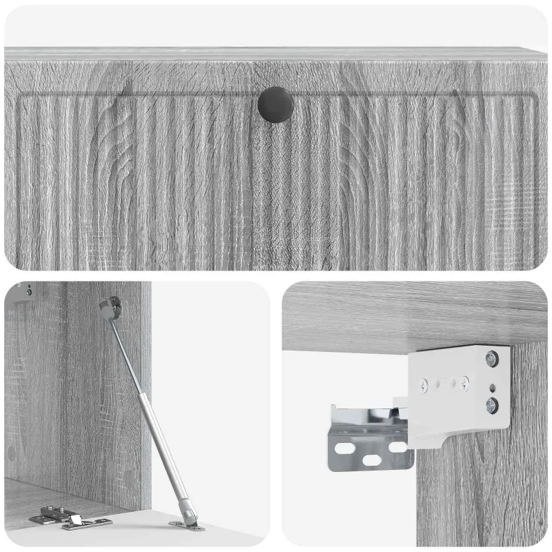 Sieninė TV spintelė Pilka sonoma ąžuolo 98 x 31 x 30 cm