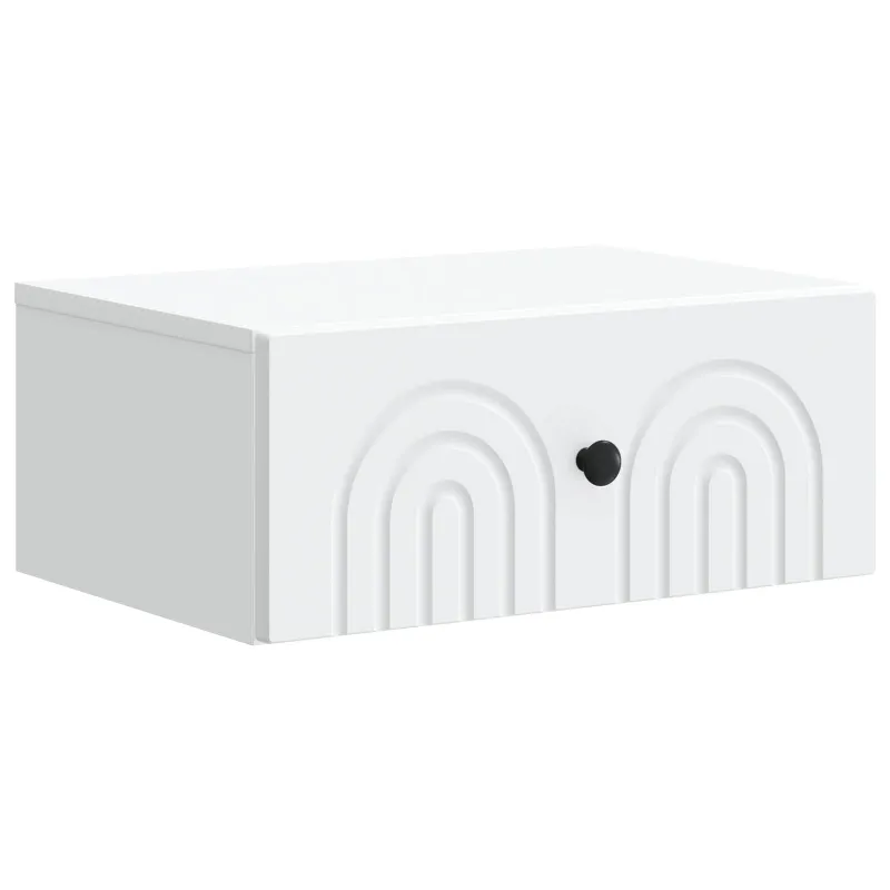Sieninis naktinis staliukas 2 pcs Balta 49 x 34,5 x 20 cm