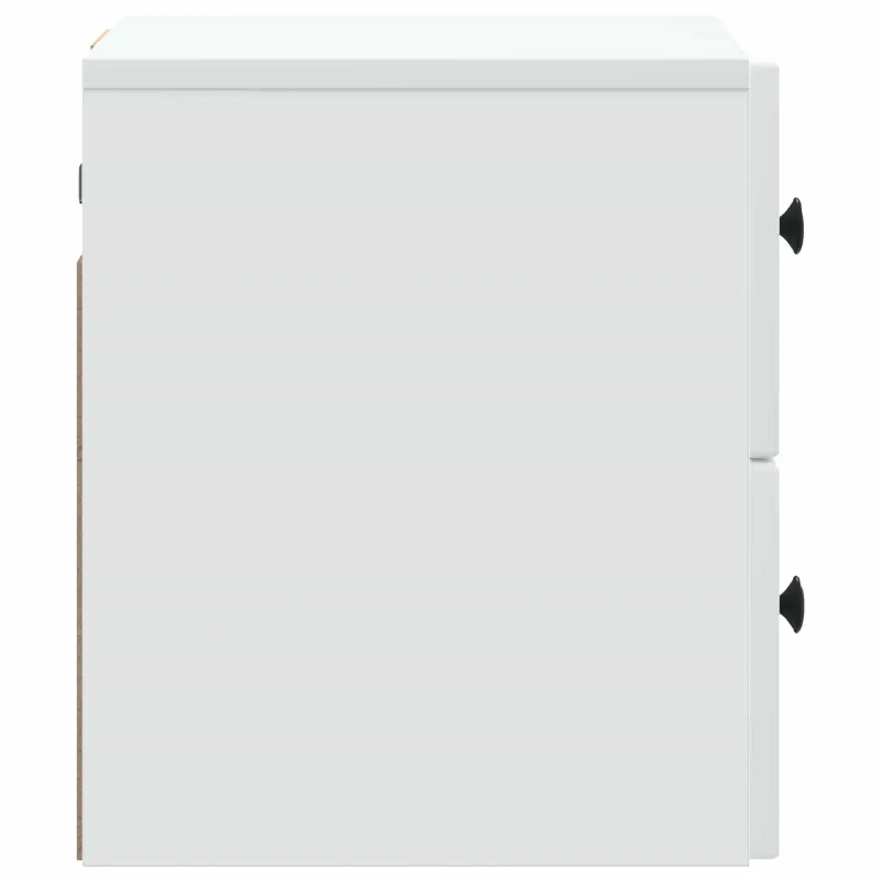 Sieninis naktinis staliukas 2 pcs Balta 33 x 34,5 x 40 cm