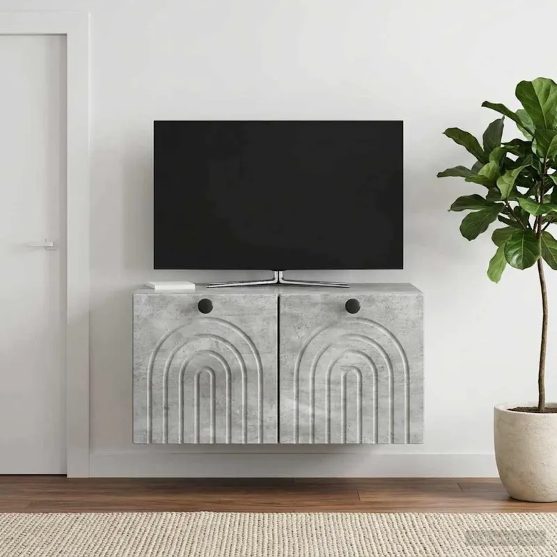 Sieninė TV spintelė Betono pilka 59,5 x 41 x 30 cm