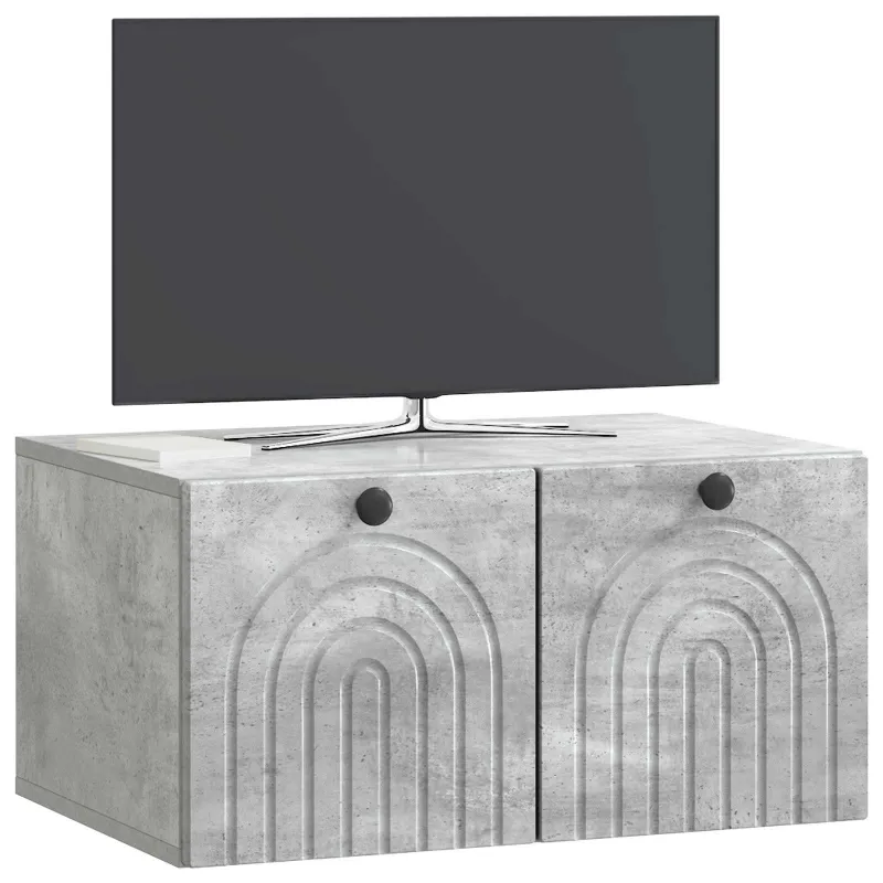 Sieninė TV spintelė Betono pilka 59,5 x 41 x 30 cm