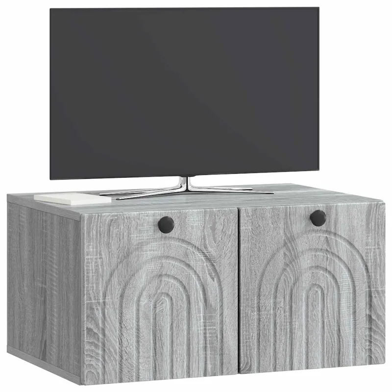 Sieninė TV spintelė Pilka sonoma ąžuolo 59,5 x 41 x 30 cm