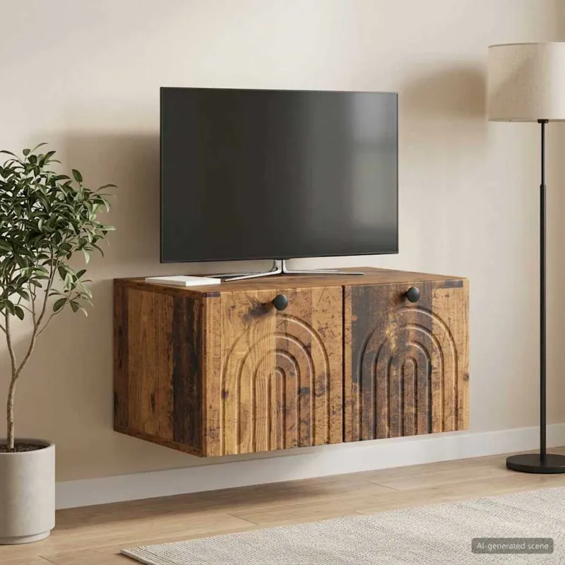 Sieninė TV spintelė Sendintos medienos 59,5 x 41 x 30 cm