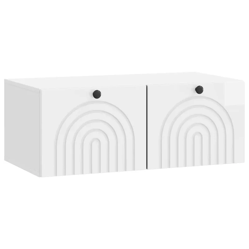 Sieninė TV spintelė Itin blizgi balta 78,5 x 41 x 30 cm