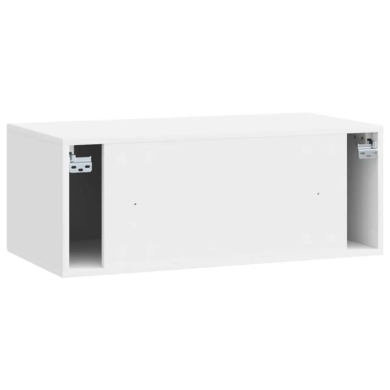Sieninė TV spintelė Itin blizgi balta 78,5 x 41 x 30 cm