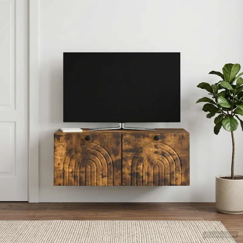 Sieninė TV spintelė Dūminio ąžuolo 78,5 x 41 x 30 cm