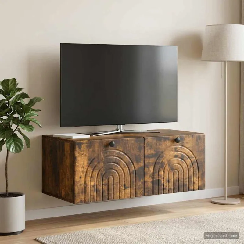 Sieninė TV spintelė Dūminio ąžuolo 78,5 x 41 x 30 cm