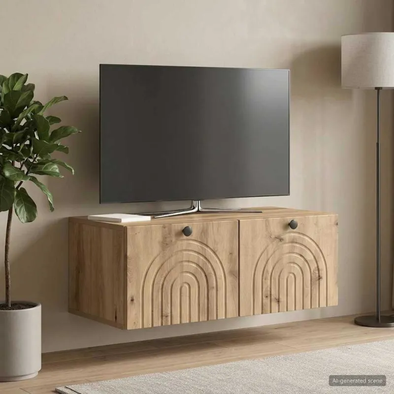 Sieninė TV spintelė Artisano ąžuolo 78,5 x 41 x 30 cm