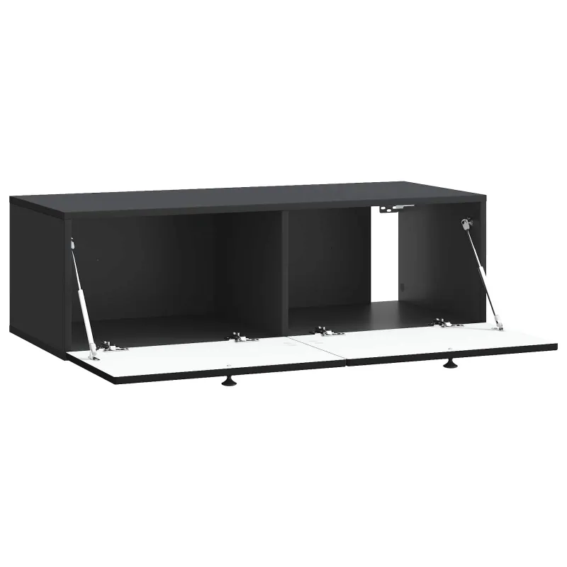 Sieninė TV spintelė Juoda 99 x 41 x 30 cm Apdirbta mediena