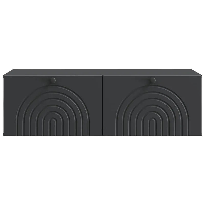 Sieninė TV spintelė Juoda 99 x 41 x 30 cm Apdirbta mediena