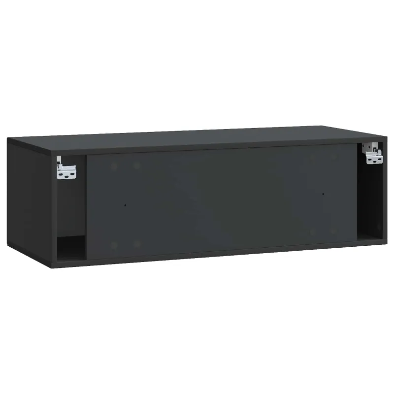 Sieninė TV spintelė Juoda 99 x 41 x 30 cm Apdirbta mediena