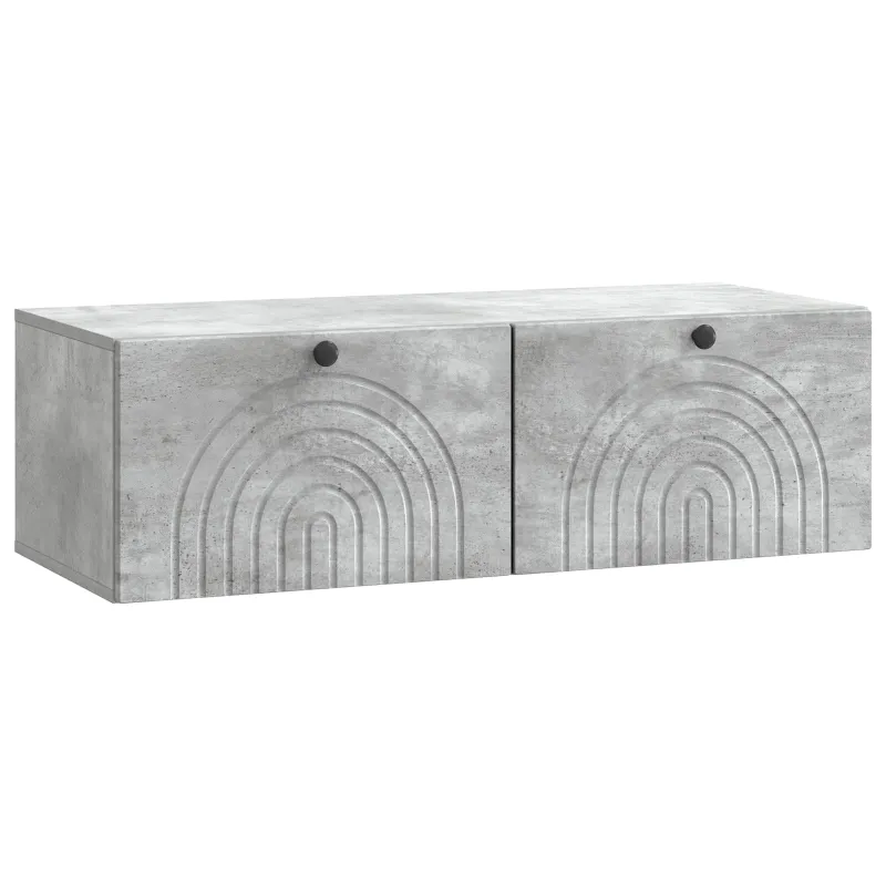 Sieninė TV spintelė Betono pilka 99 x 41 x 30 cm