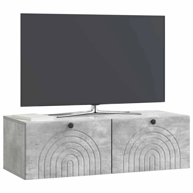 Sieninė TV spintelė Betono pilka 99 x 41 x 30 cm