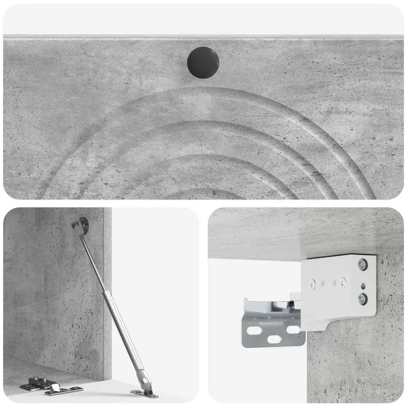 Sieninė TV spintelė Betono pilka 99 x 41 x 30 cm