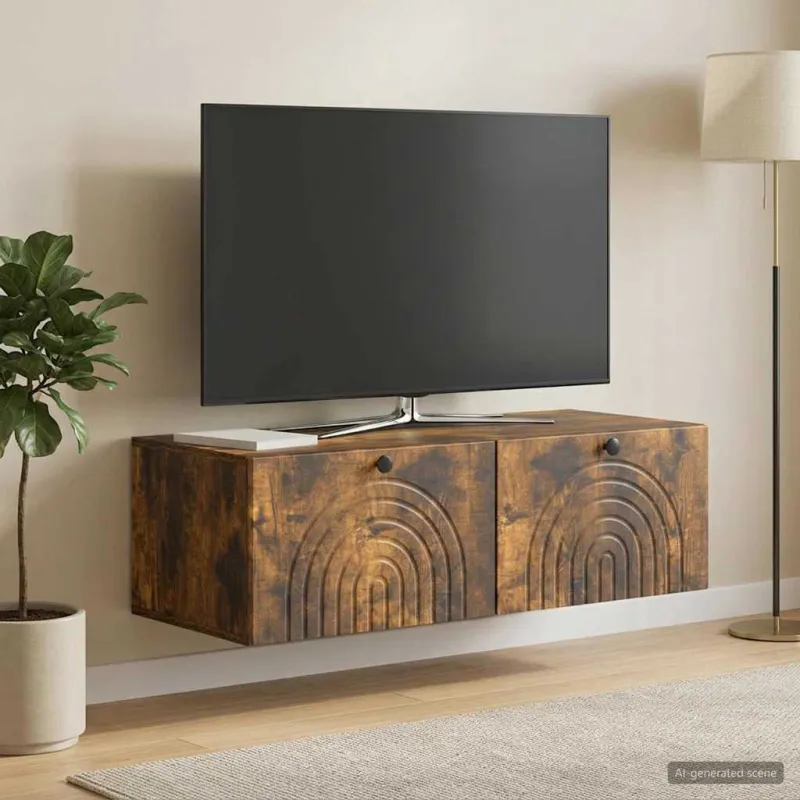 Sieninė TV spintelė Dūminio ąžuolo 99 x 41 x 30 cm