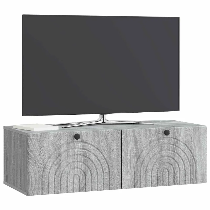 Sieninė TV spintelė Pilka sonoma ąžuolo 99 x 41 x 30 cm