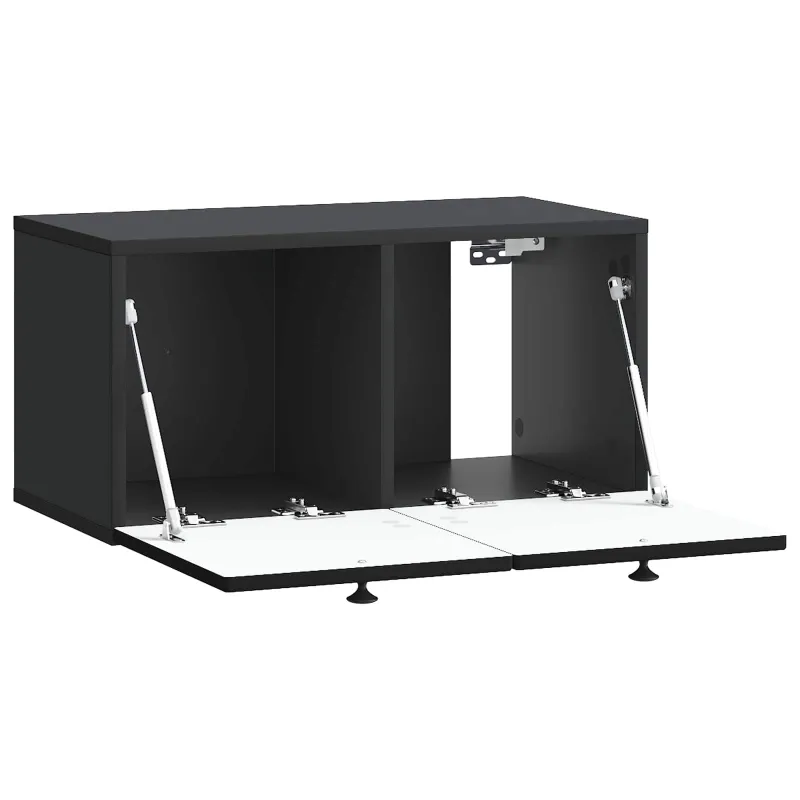 Sieninė TV spintelė Juoda 59,5 x 31 x 30 cm Apdirbta mediena