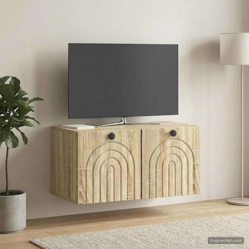 Sieninė TV spintelė Sonoma ąžuolas 59,5 x 31 x 30 cm