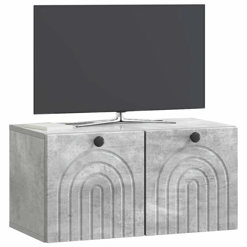Sieninė TV spintelė Betono pilka 59,5 x 31 x 30 cm