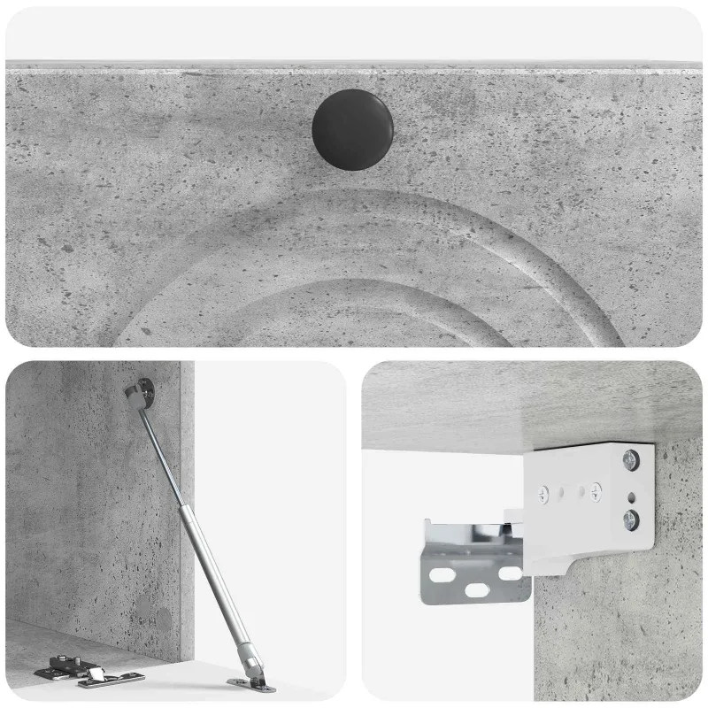 Sieninė TV spintelė Betono pilka 59,5 x 31 x 30 cm