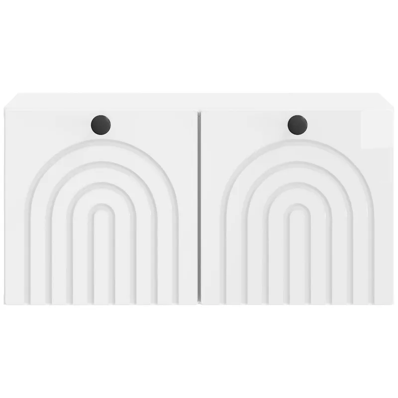 Sieninė TV spintelė Itin blizgi balta 59,5 x 31 x 30 cm