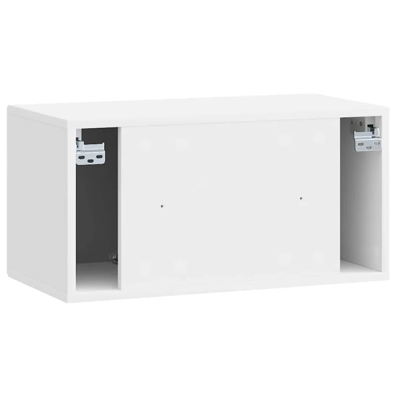 Sieninė TV spintelė Itin blizgi balta 59,5 x 31 x 30 cm