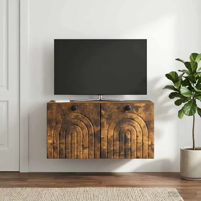 Sieninė TV spintelė Dūminio ąžuolo 59,5 x 31 x 30 cm