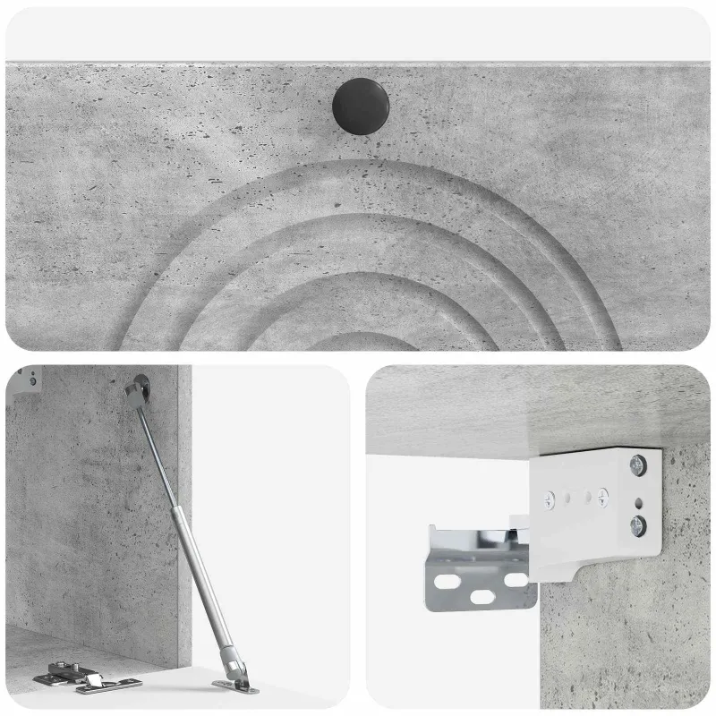 Sieninė TV spintelė Betono pilka 78,5 x 31 x 30 cm