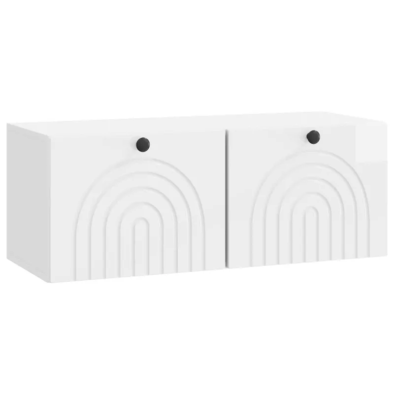 Sieninė TV spintelė Itin blizgi balta 78,5 x 31 x 30 cm