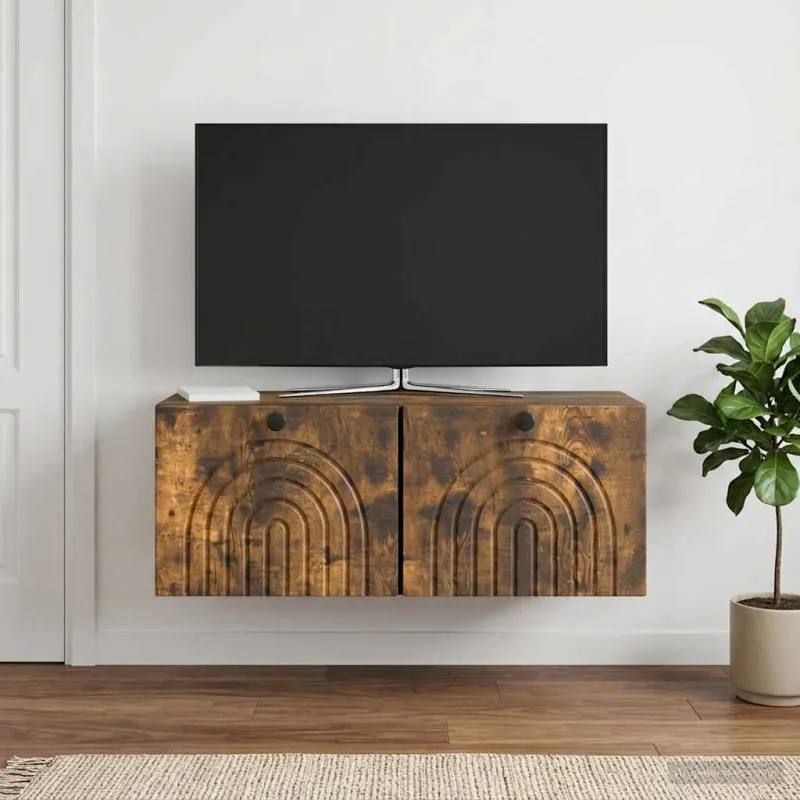 Sieninė TV spintelė Dūminio ąžuolo 78,5 x 31 x 30 cm