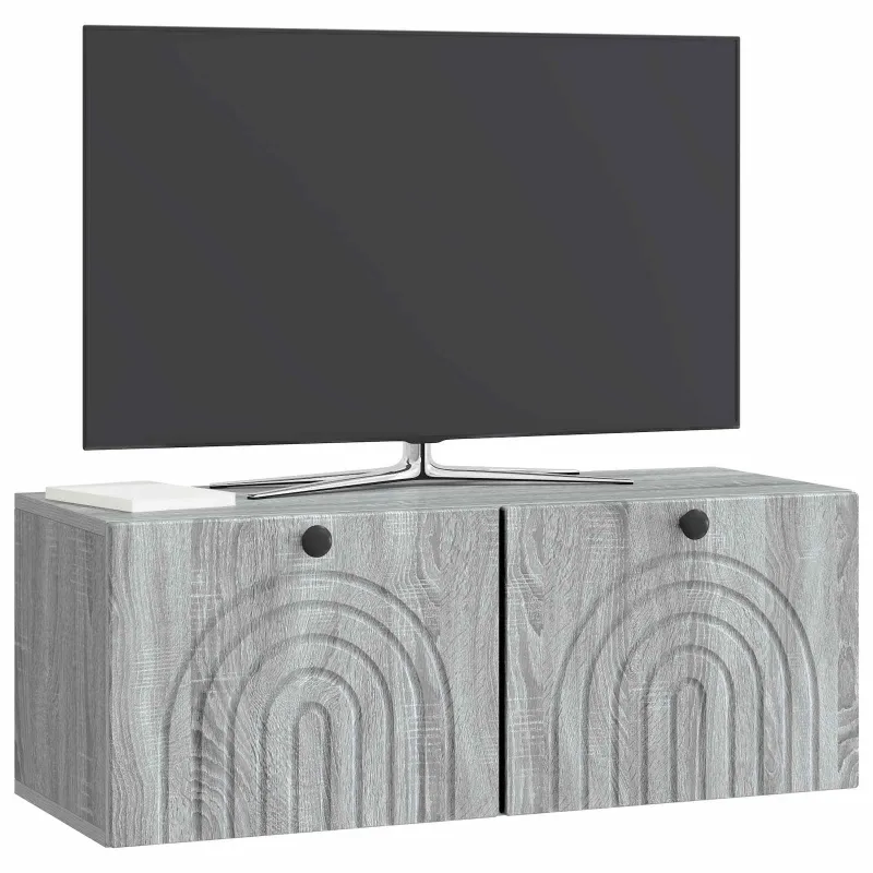 Sieninė TV spintelė Pilka sonoma ąžuolo 78,5 x 31 x 30 cm