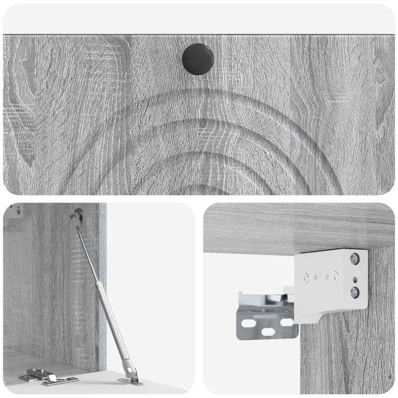 Sieninė TV spintelė Pilka sonoma ąžuolo 78,5 x 31 x 30 cm