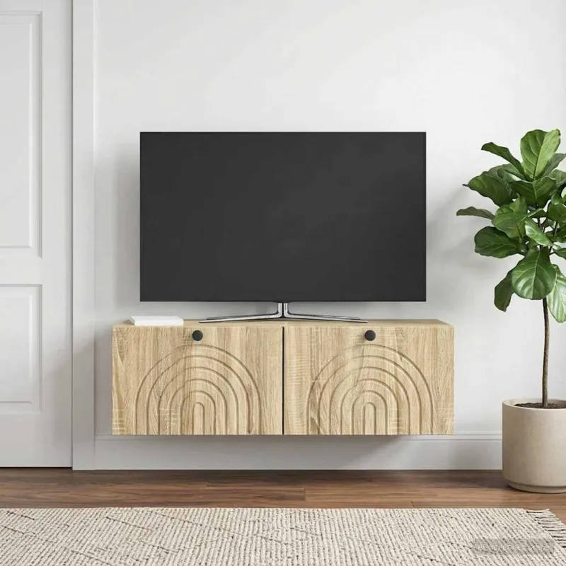 Sieninė TV spintelė Sonoma ąžuolas 98 x 31 x 30 cm