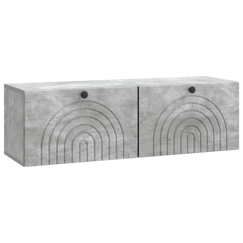Sieninė TV spintelė Betono pilka 98 x 31 x 30 cm