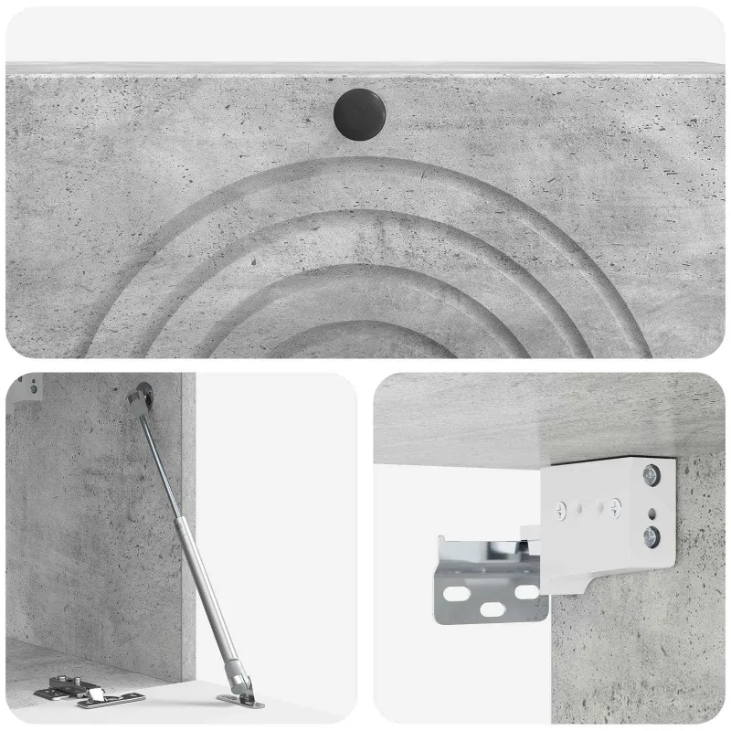 Sieninė TV spintelė Betono pilka 98 x 31 x 30 cm