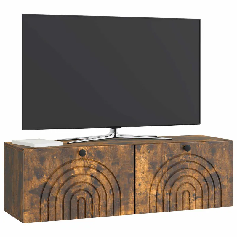 Sieninė TV spintelė Dūminio ąžuolo 98 x 31 x 30 cm