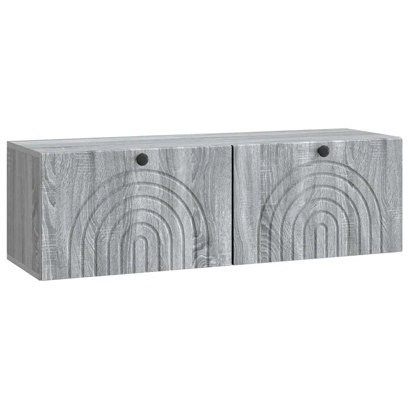 Sieninė TV spintelė Pilka sonoma ąžuolo 98 x 31 x 30 cm