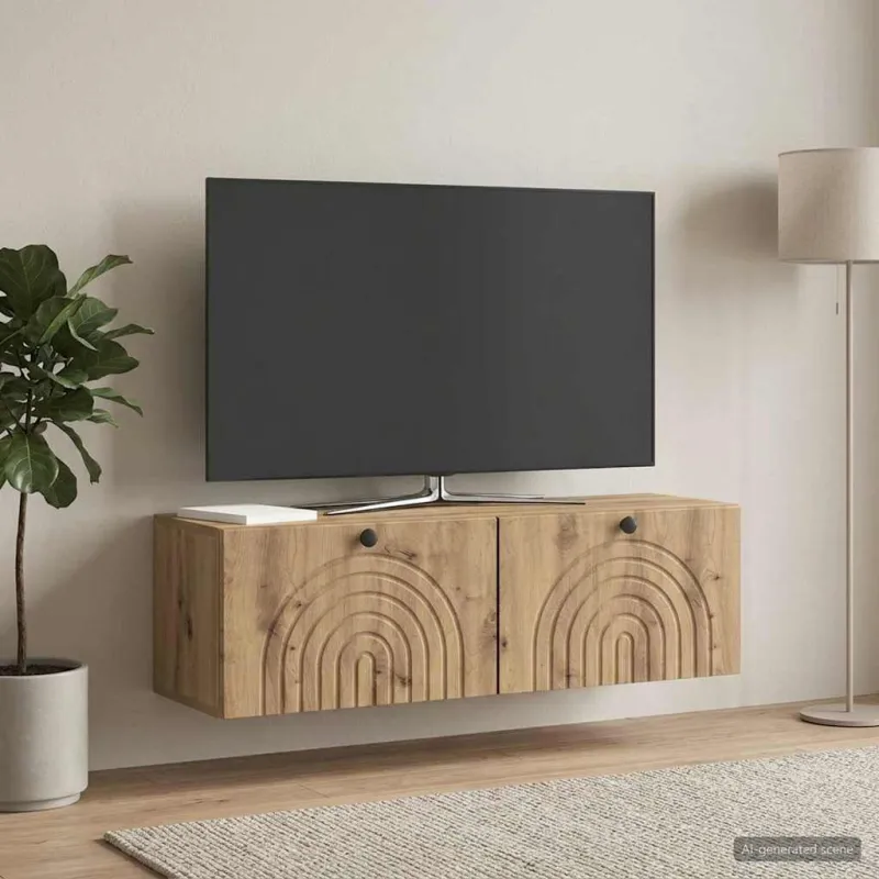 Sieninė TV spintelė Artisano ąžuolo 98 x 31 x 30 cm