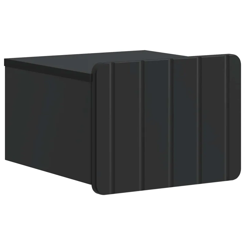 Sieninis naktinis staliukas 2 pcs Juoda 33 x 34,5 x 24 cm
