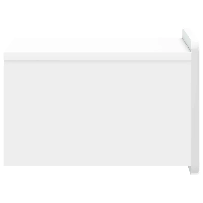 Sieninis naktinis staliukas Itin blizgi balta 33 x 34,5 x 24 cm