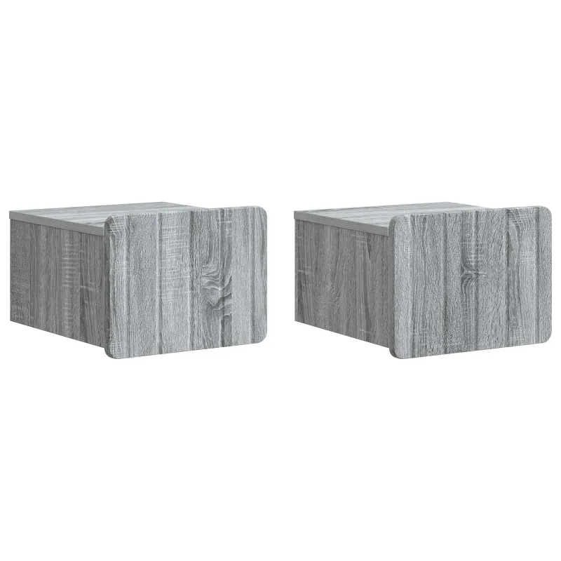Sieninis naktinis staliukas 2 pcs Pilka sonoma ąžuolo