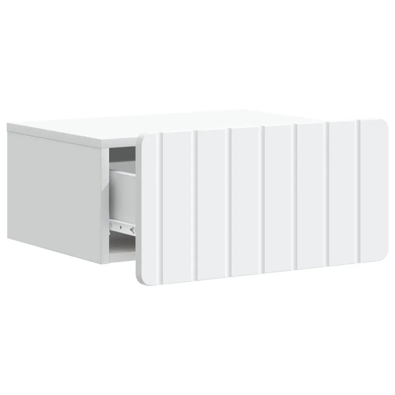 Sieninis naktinis staliukas 2 pcs Balta 49 x 34,5 x 24 cm