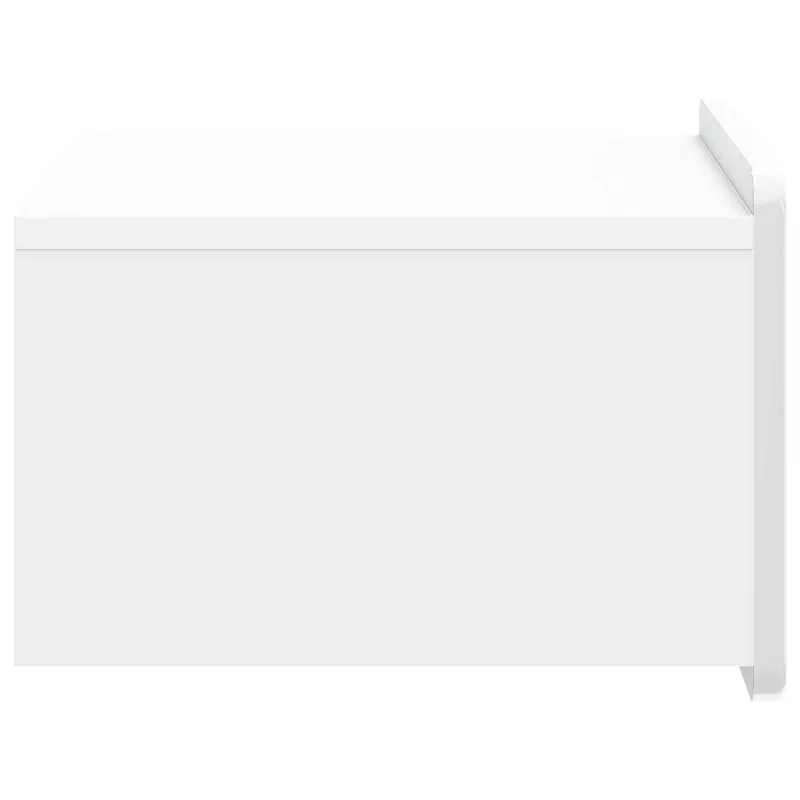 Sieninis naktinis staliukas Itin blizgi balta 49 x 34,5 x 24 cm